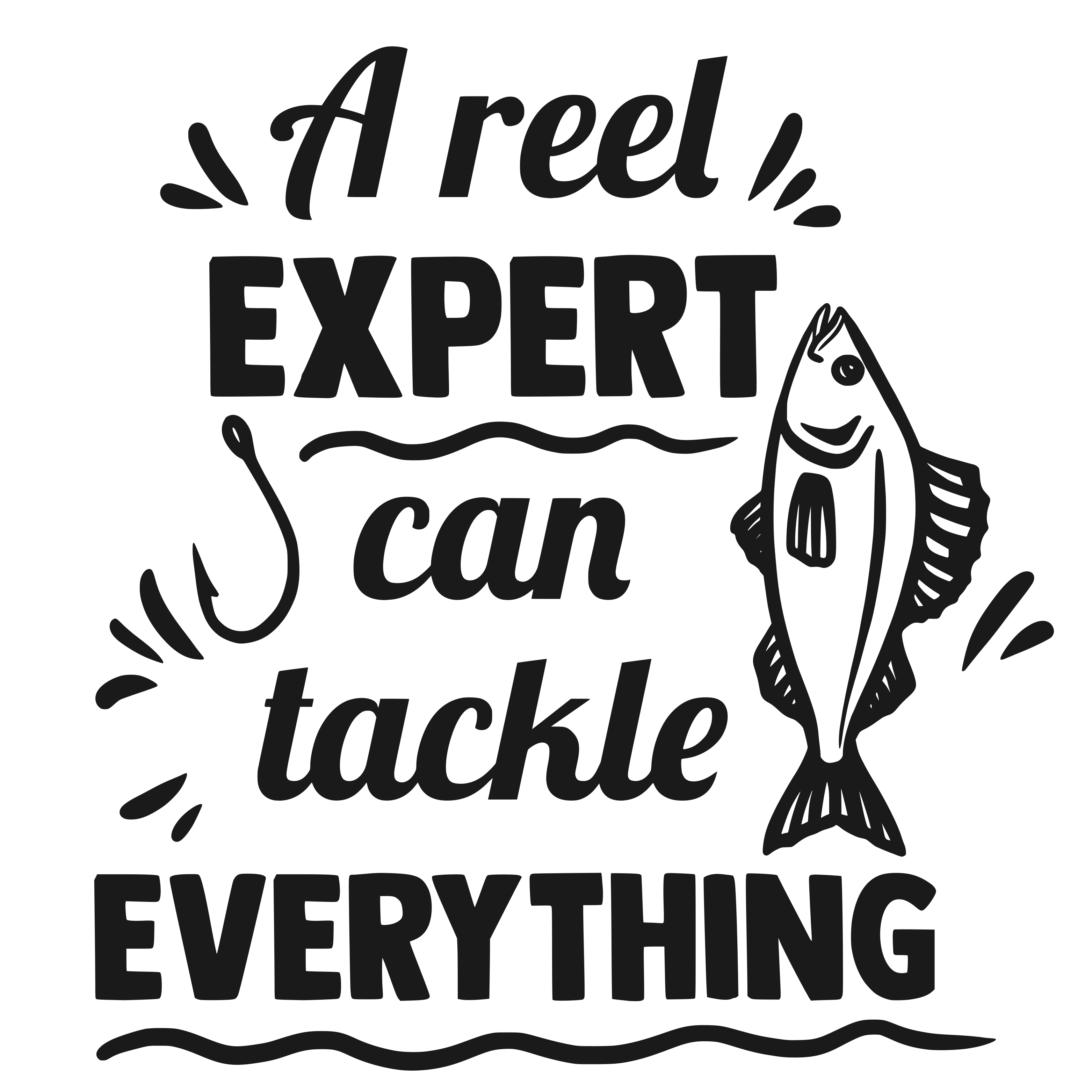 A Reel Expert Can Tackle Everything SVG file for Cricut and Silhouette