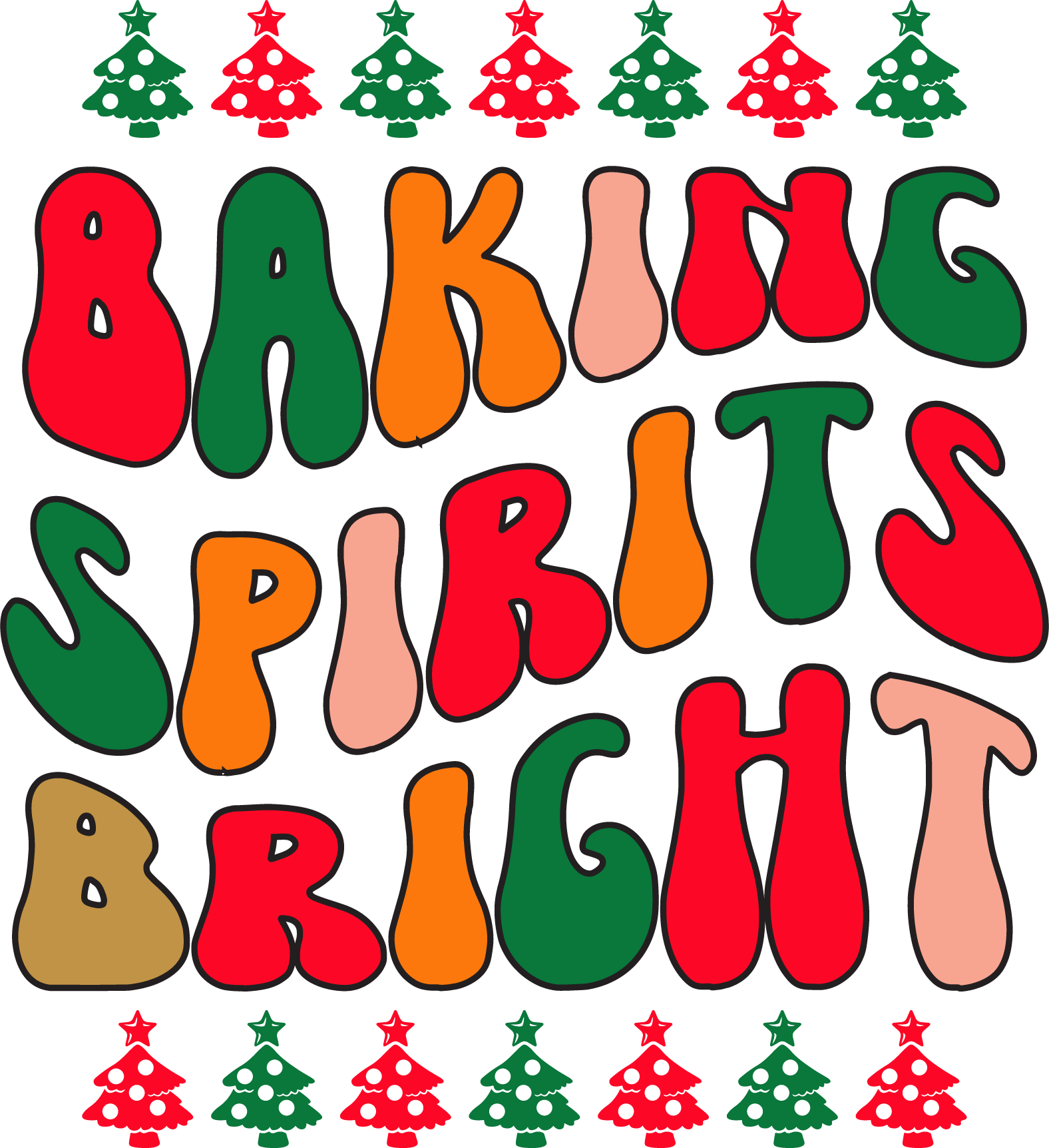Baking Spirits Bright SVG cut file preview