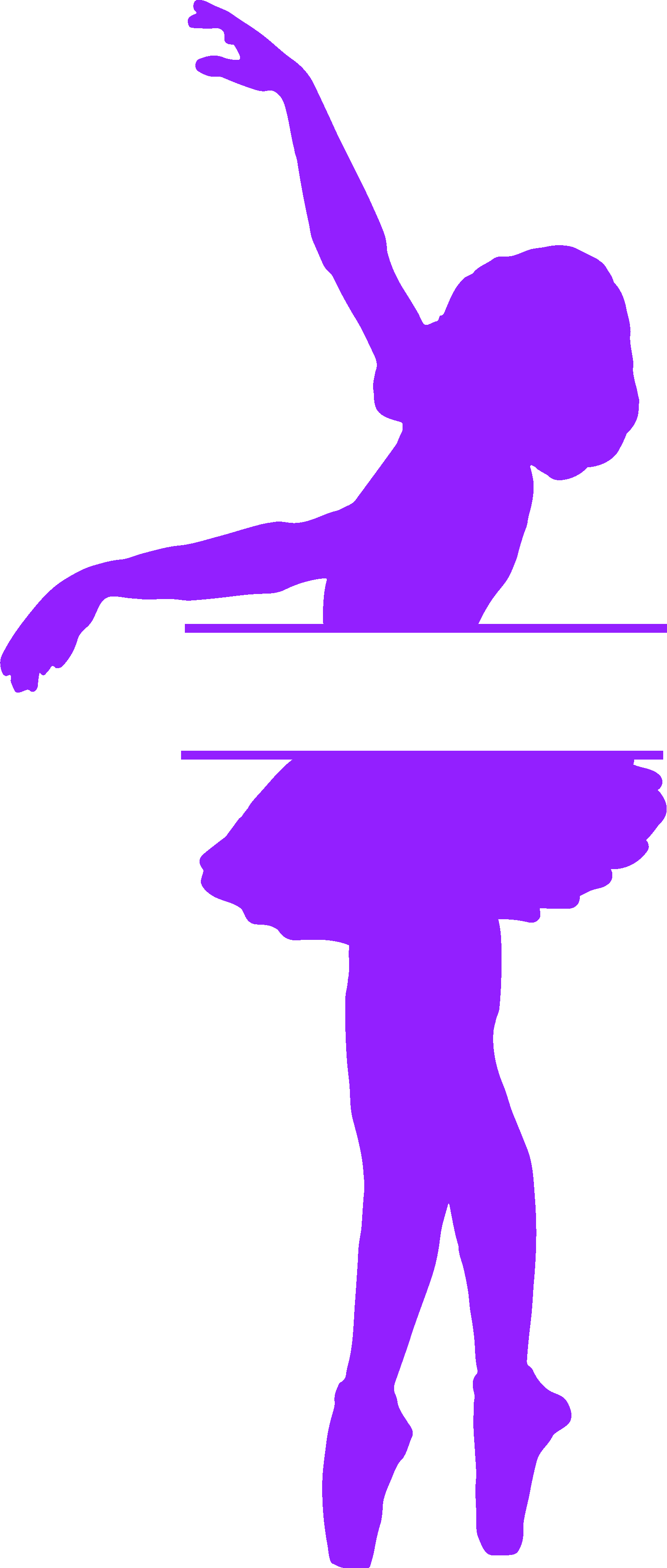 Free Ballerina Split Monogram SVG for Cricut