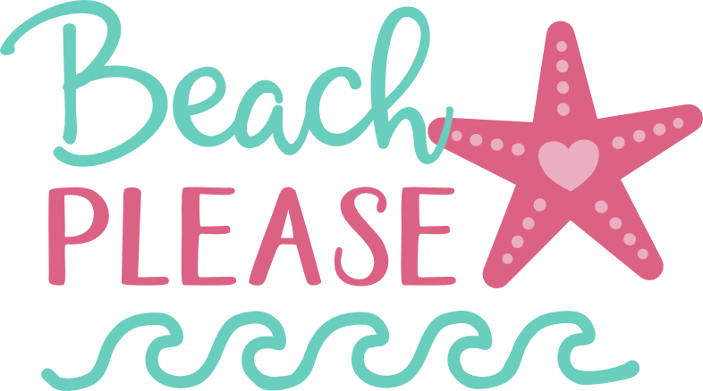 Beach Please SVG cut file preview