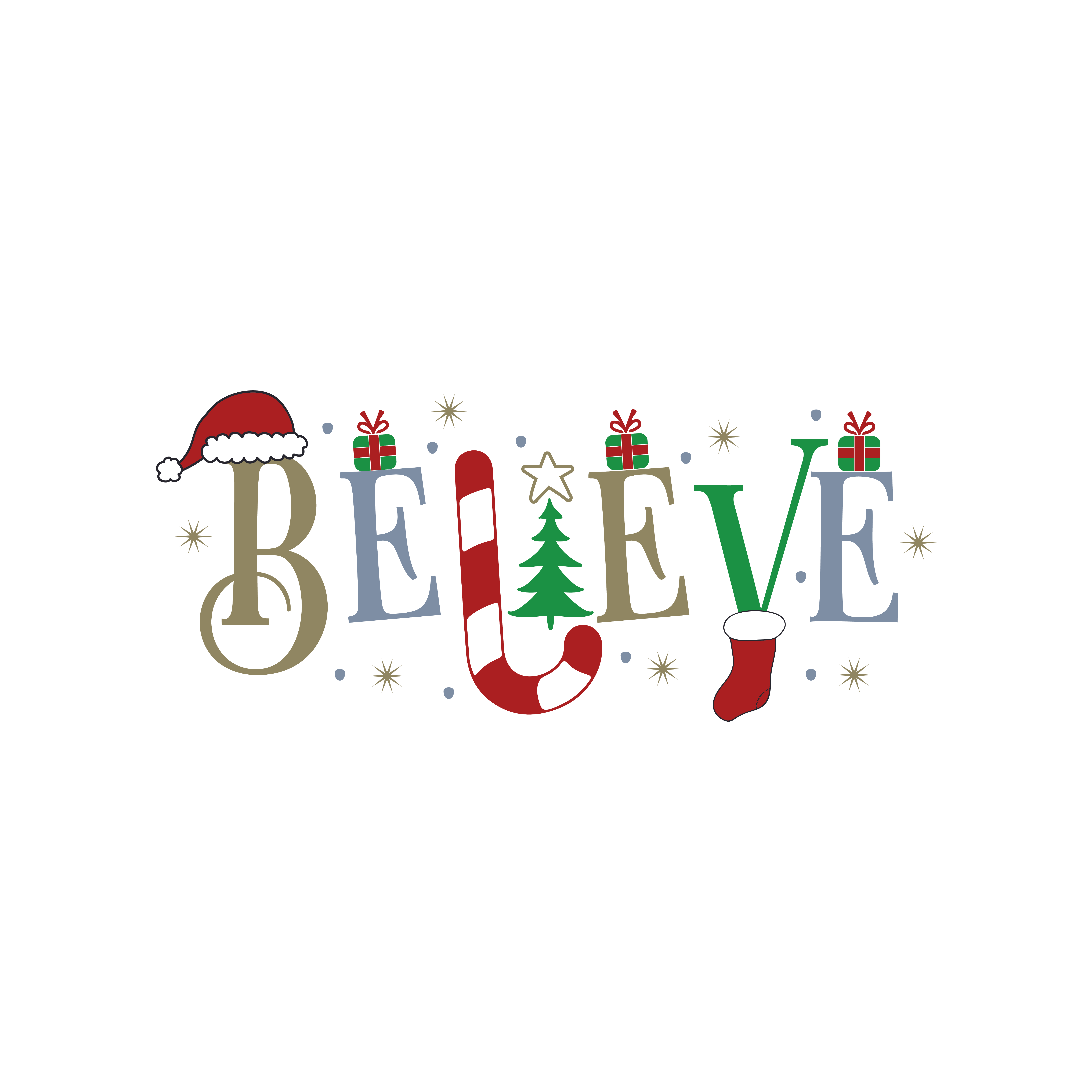 Believe vector design, free SVG download