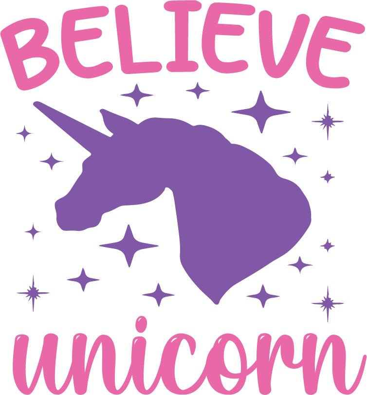 Free Believe Unicorn SVG for Cricut