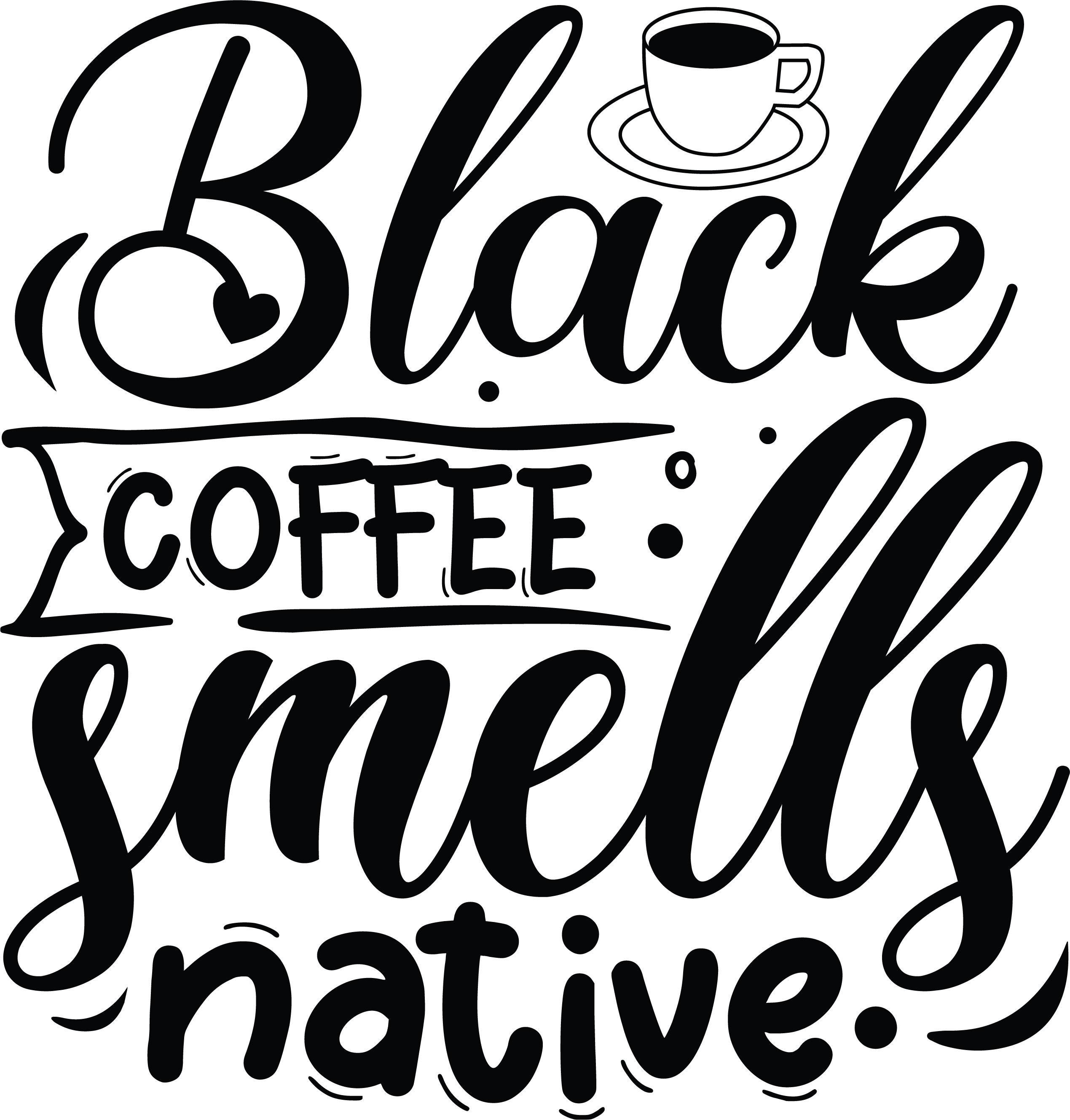 Black SVG cut file preview