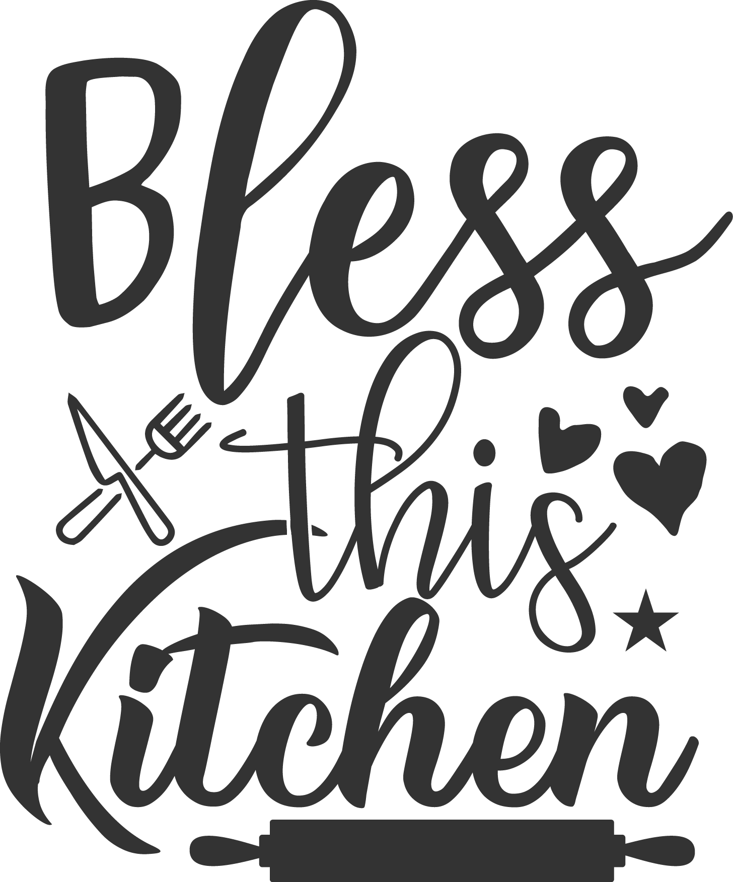 Free Bless This Kitchen SVG for Cricut