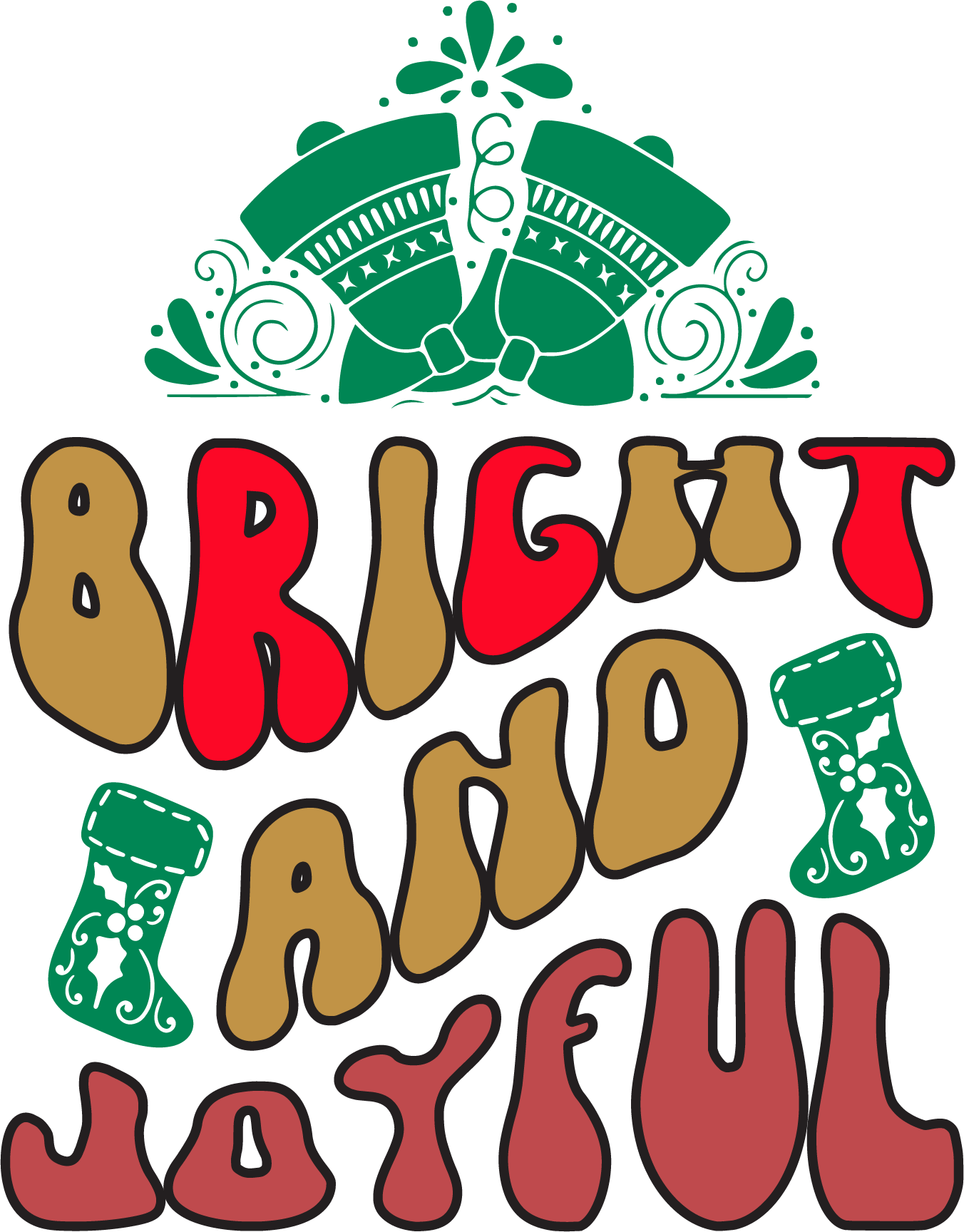 Free Bright and Joyful SVG for Cricut