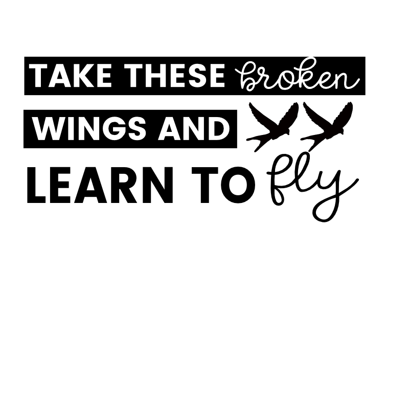 Broken Wings Fly SVG cut file preview