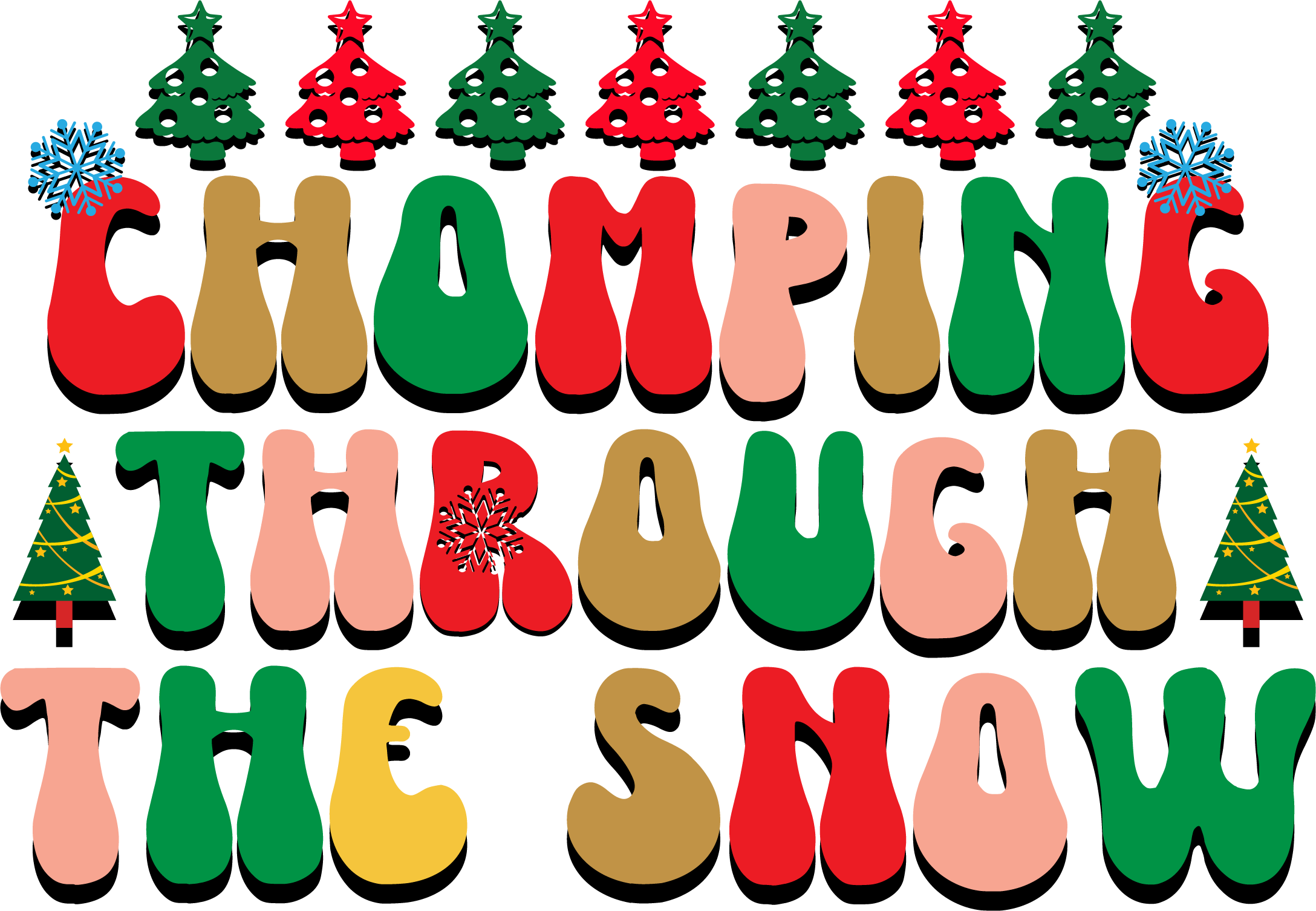 Chomping Through the Snow vector design, free SVG download