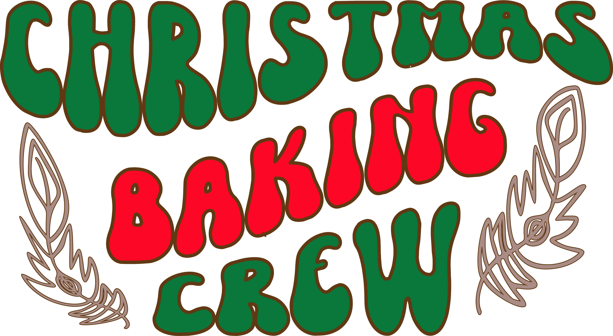 Christmas Baking Crew SVG file for Cricut and Silhouette