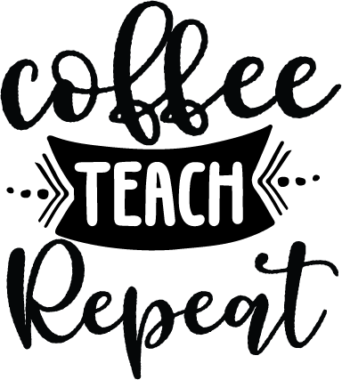 Coffe Teach Repeat SVG cut file preview
