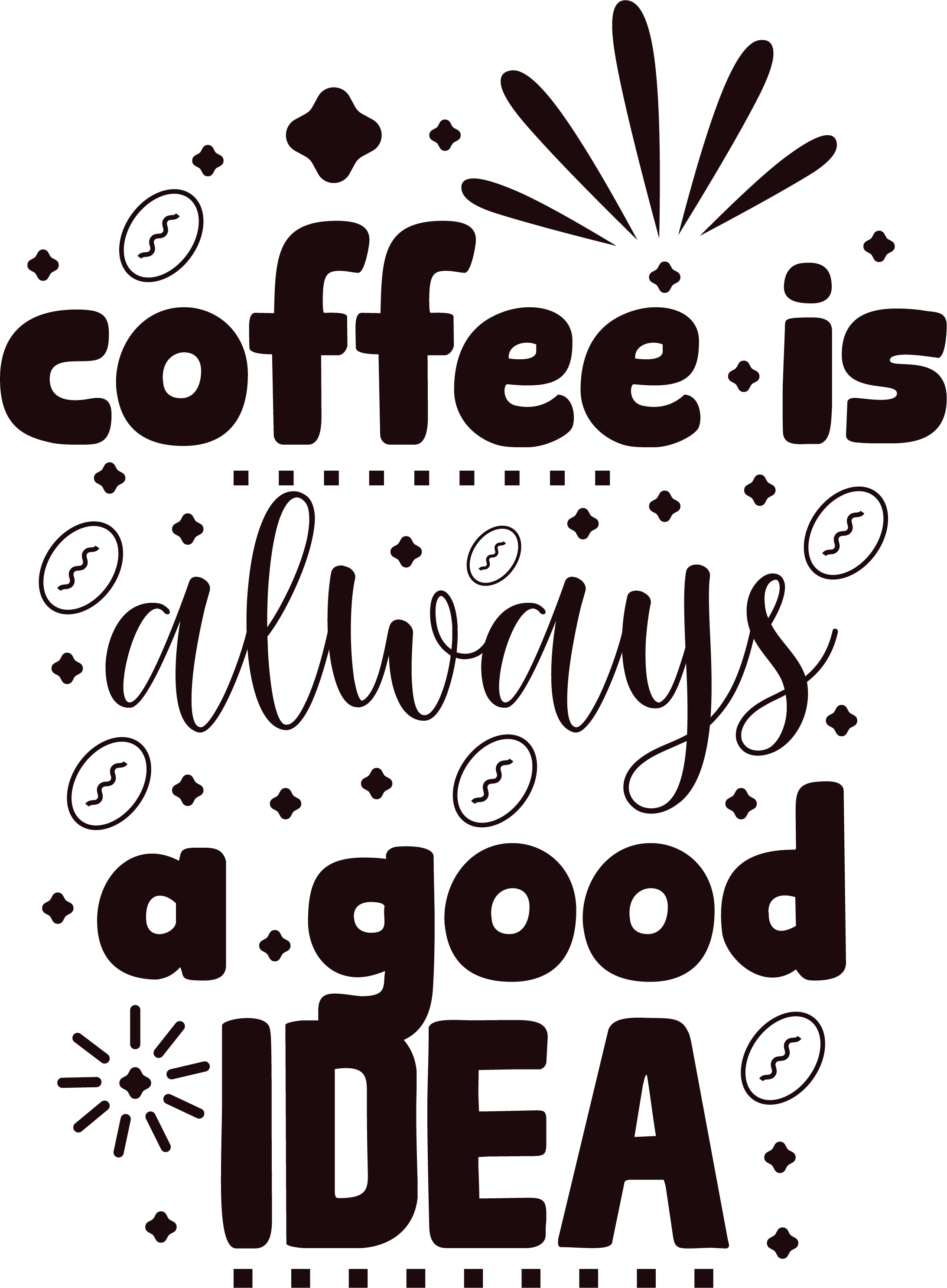 Coffee SVG cut file preview