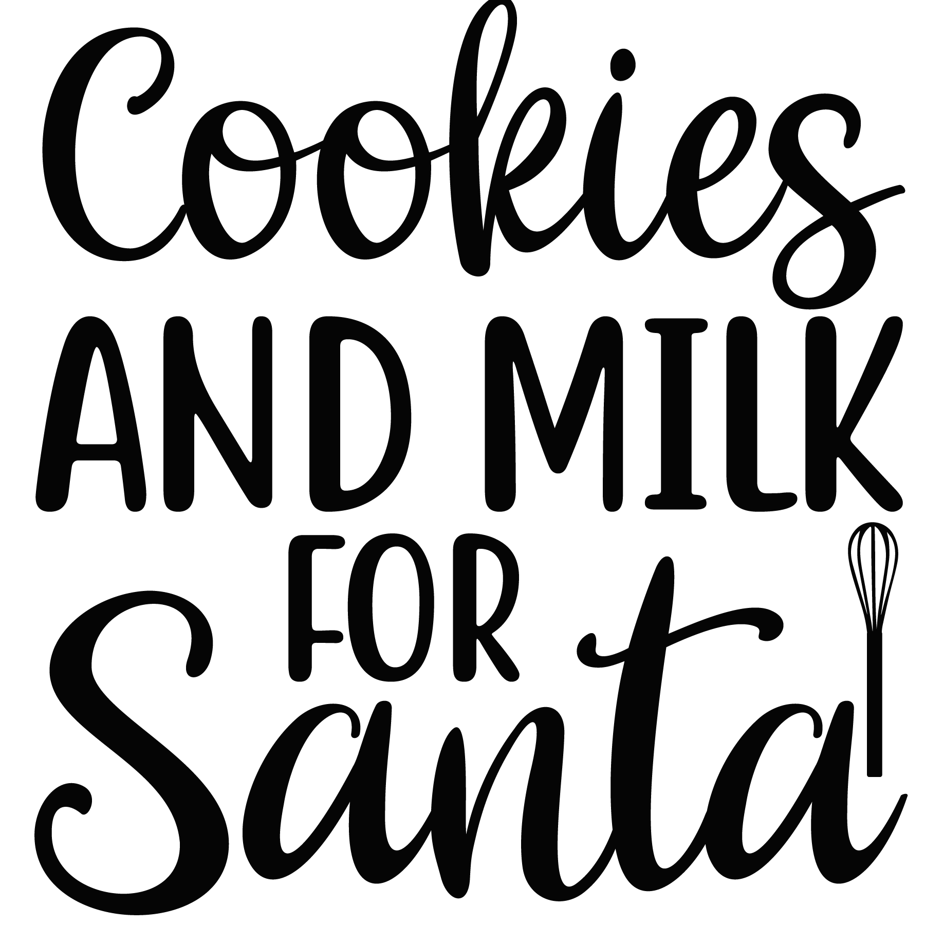 Free Cookies and Milk for Santa SVG for Cricut