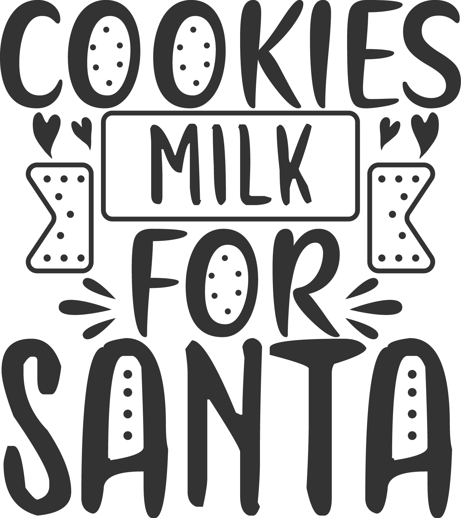 Cookies Milk for Santa vector design, free SVG download
