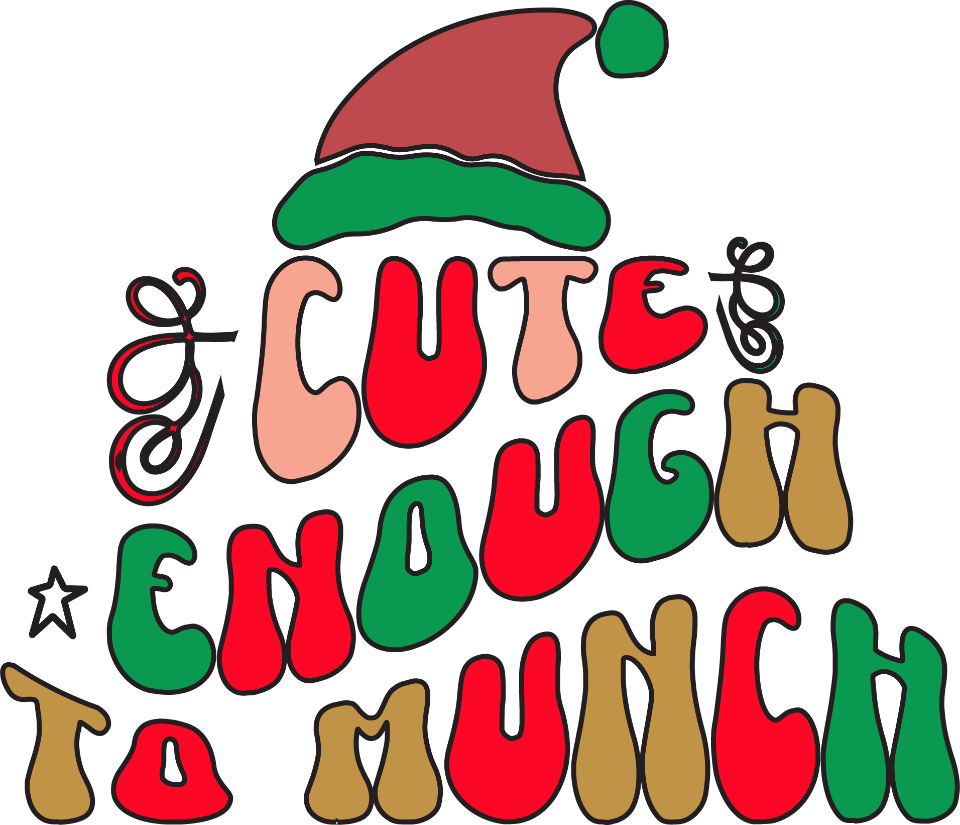 Cute Enough to Munch vector design, free SVG download
