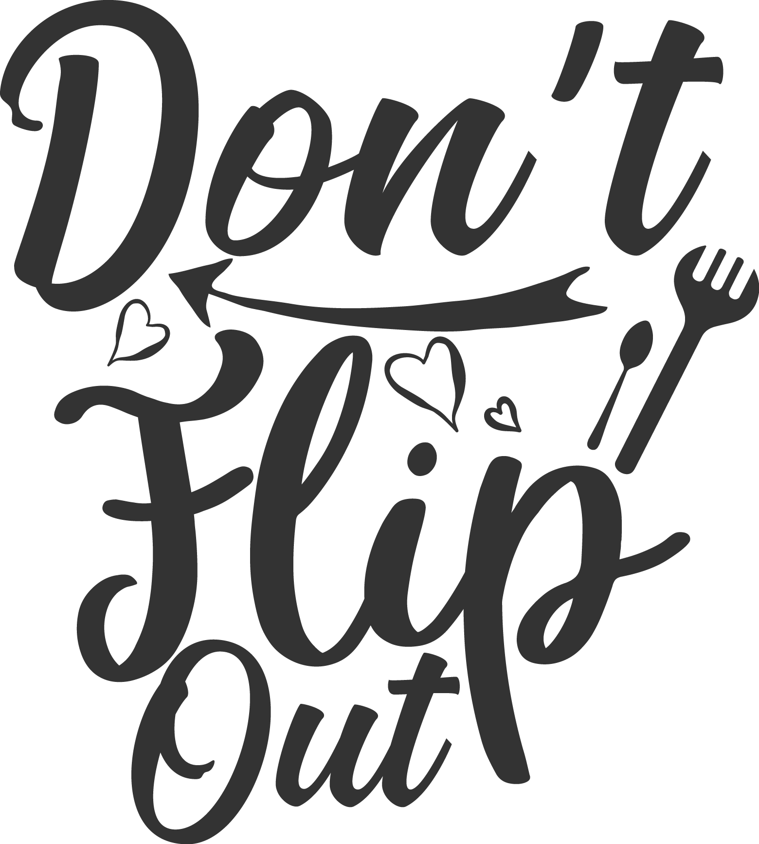 Don't Flip Out SVG cut file preview