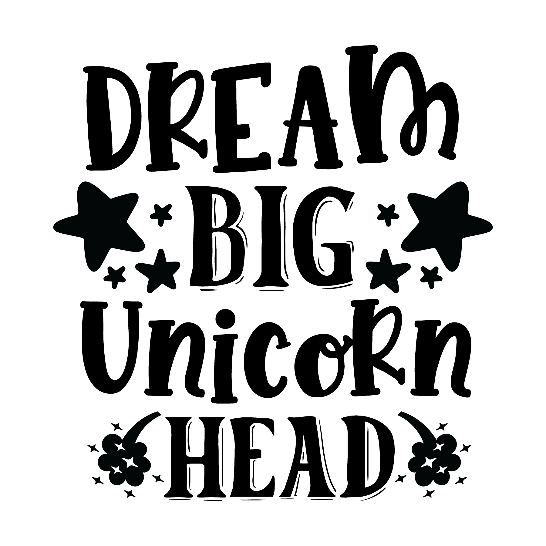 Dream Big Unicorn Head SVG file for Cricut and Silhouette