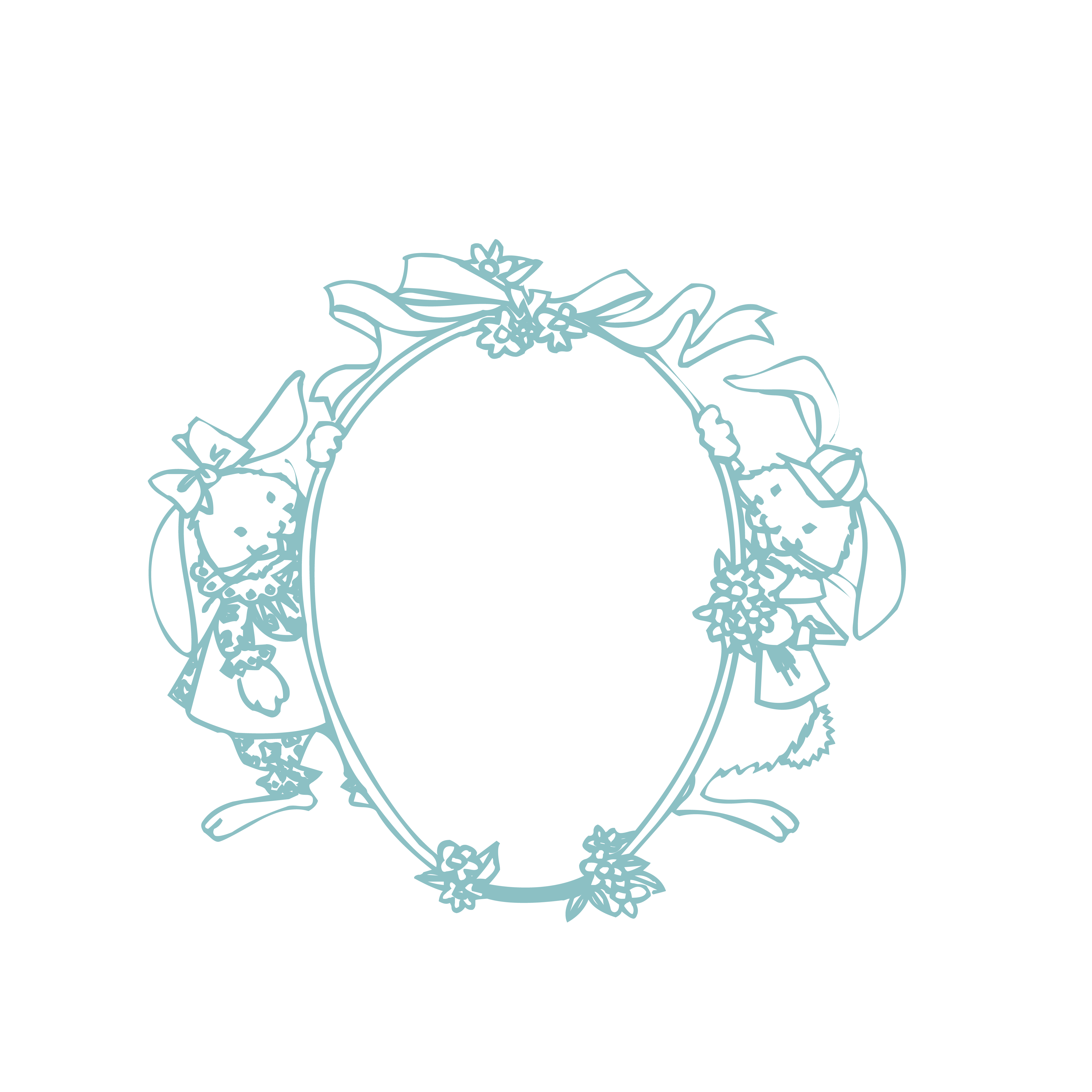 Easter Egg Frame vector design, free SVG download