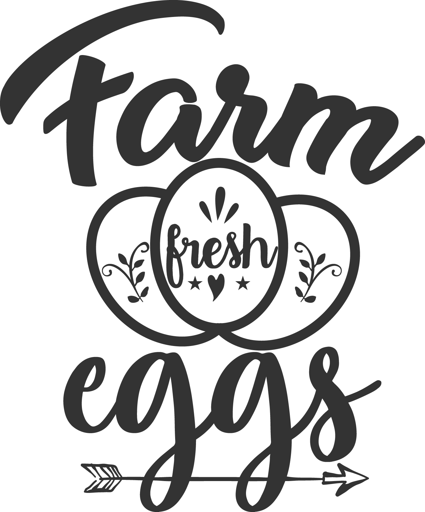 Farm Fresh Eggs SVG file for Cricut and Silhouette