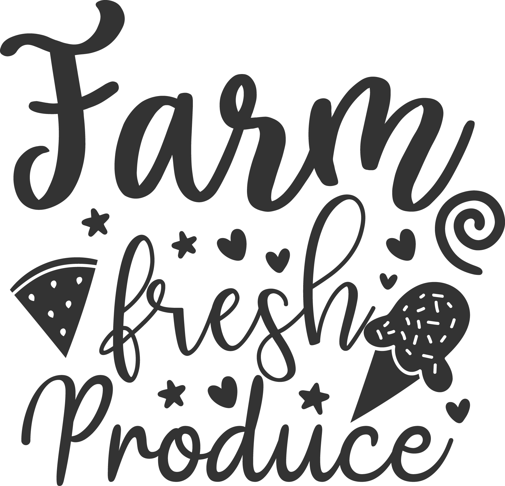 Farm Fresh Produce SVG cut file preview