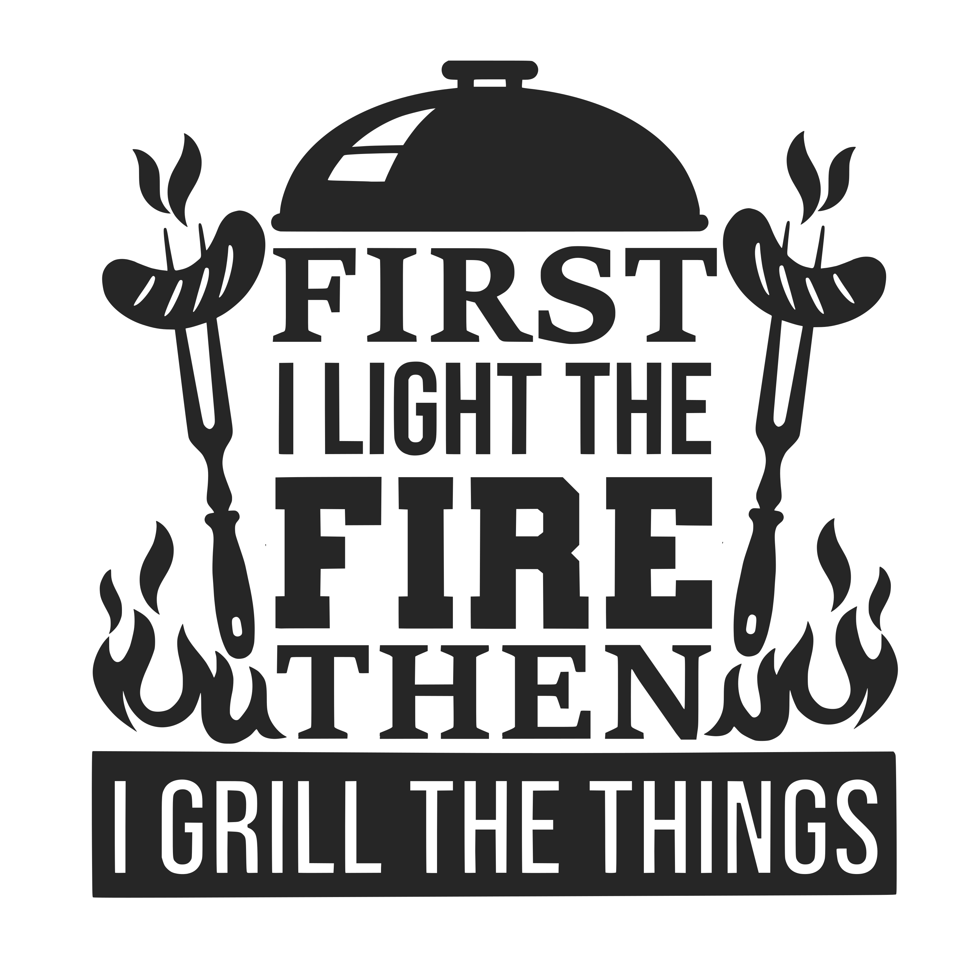 First I Light the Fore Then I Grill the Things vector design, free SVG download