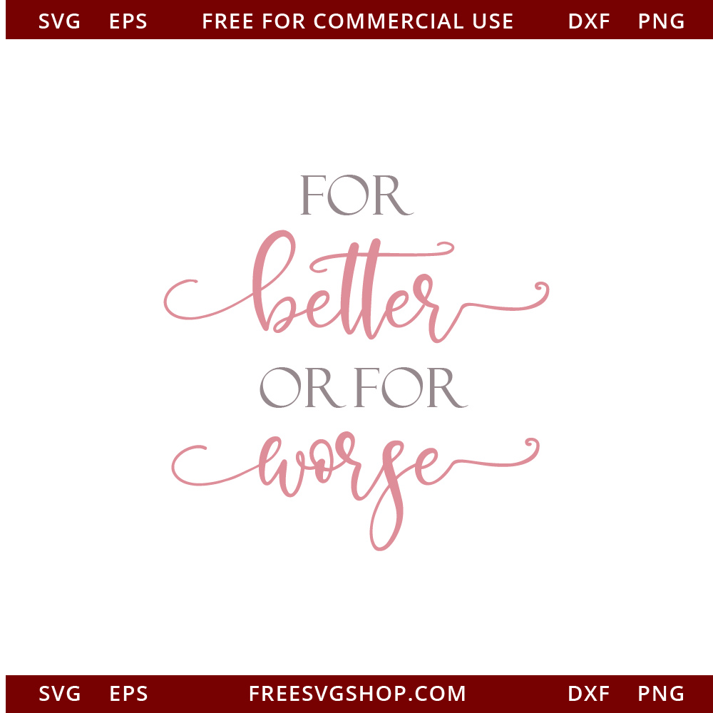 For Better or for Worse SVG cut file preview