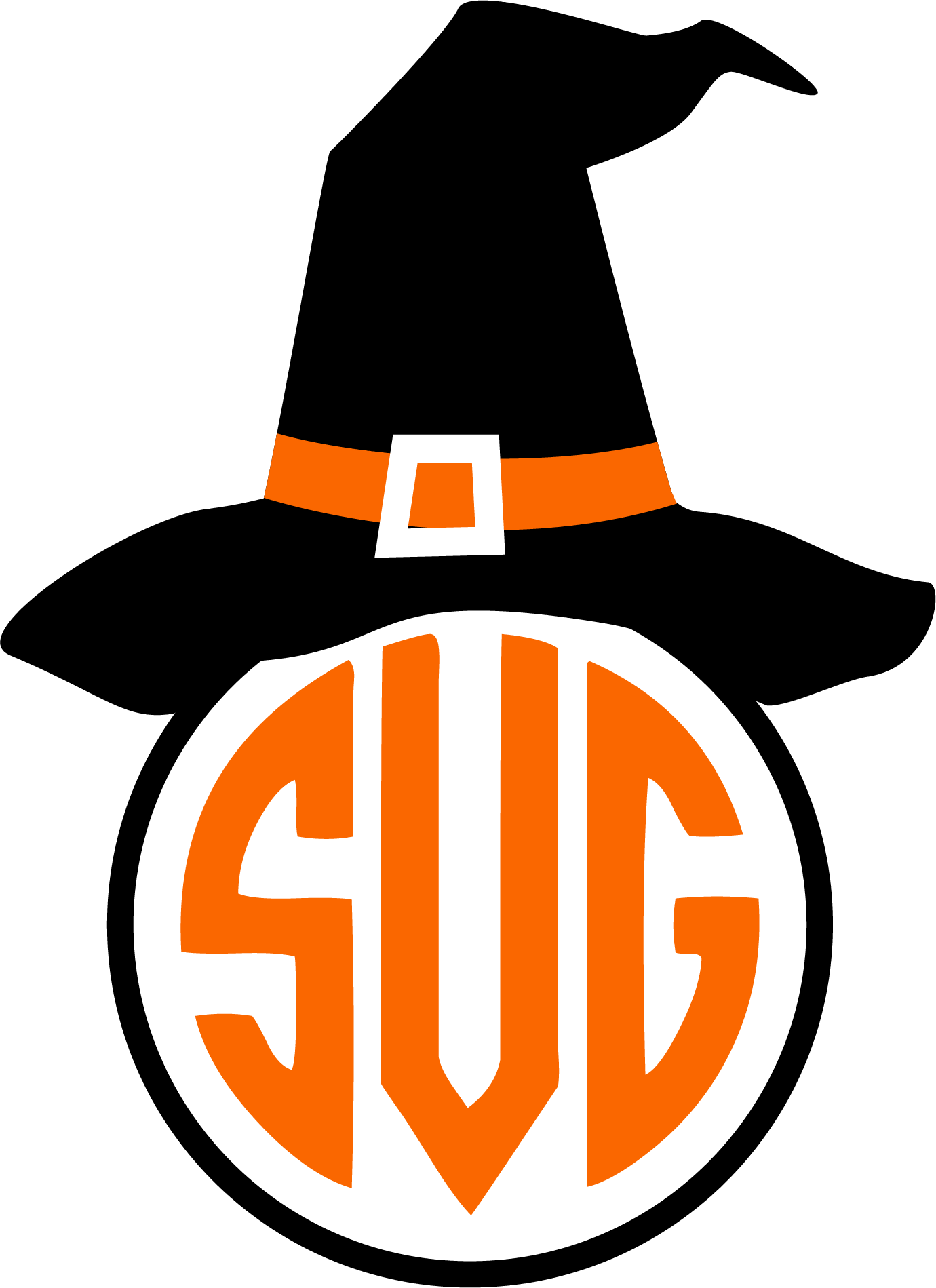 Halloween Monogram vector design, free SVG download