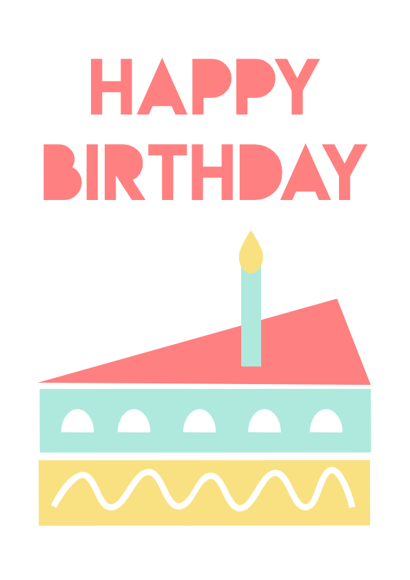 Happy Birthday Cake SVG cut file preview