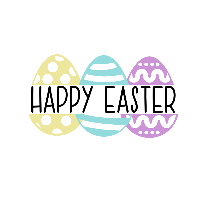 Happy Easter Eggs SVG file for Cricut and Silhouette