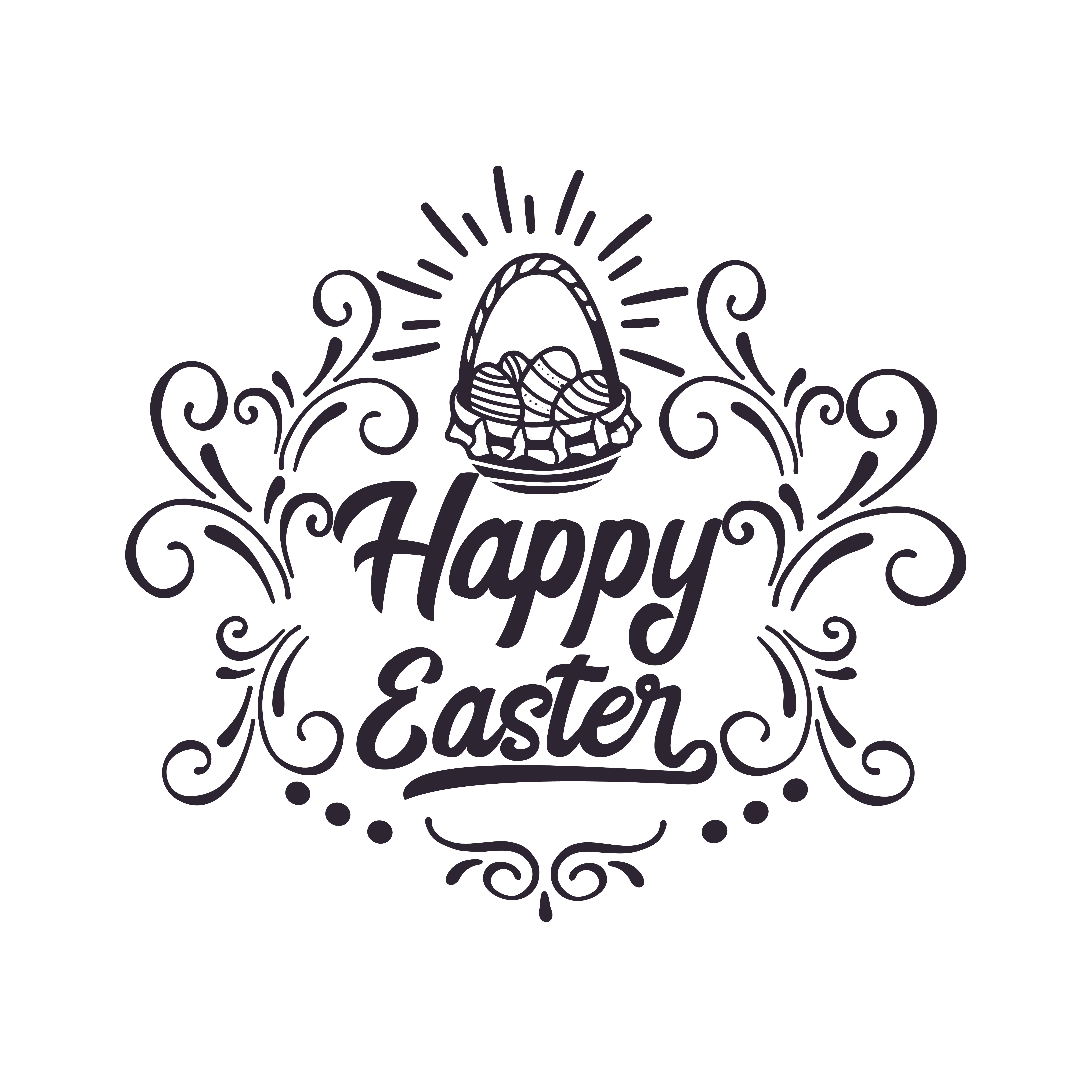 Happy Easter SVG cut file preview