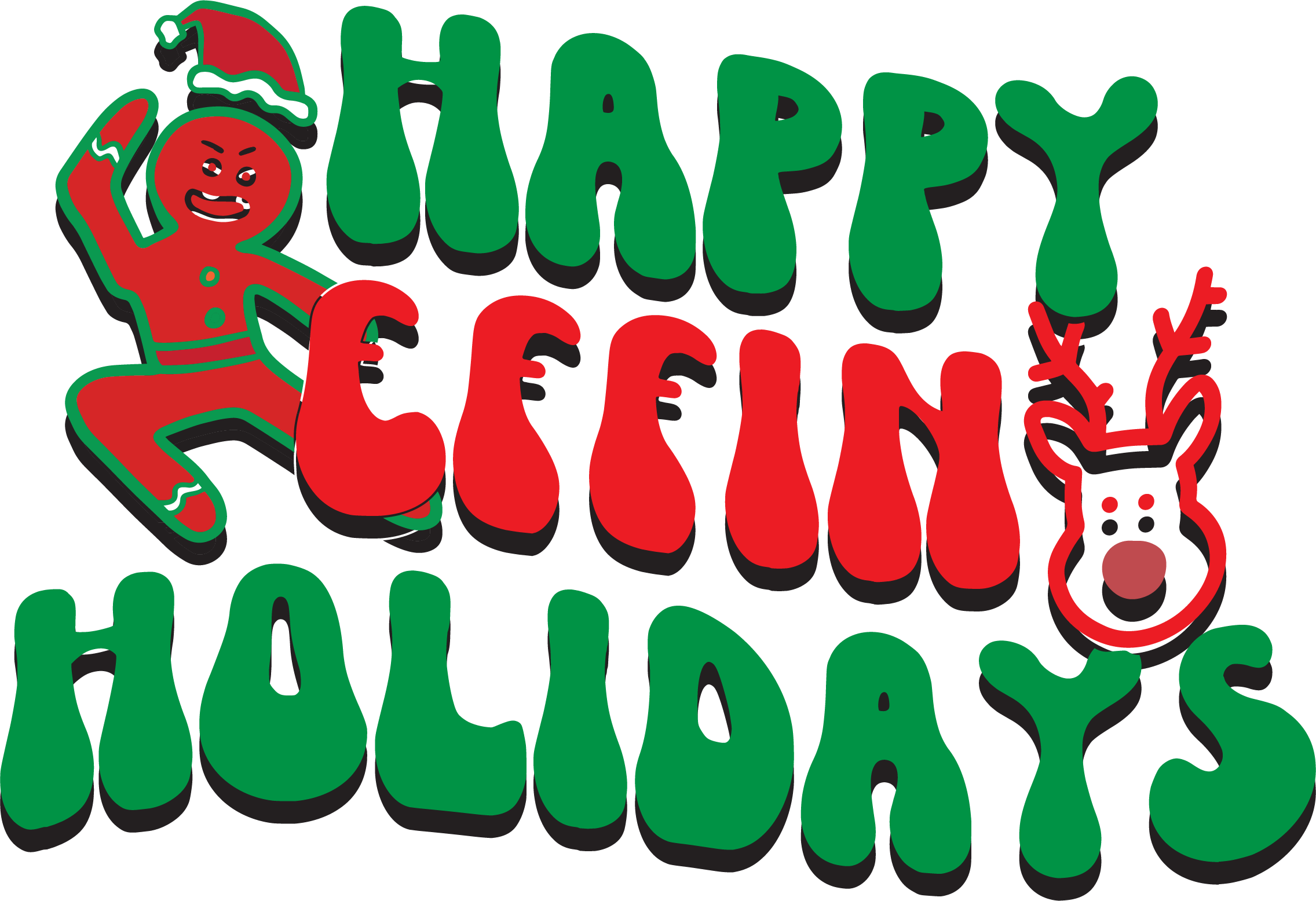 Free Happy Effin Holidays SVG for Cricut