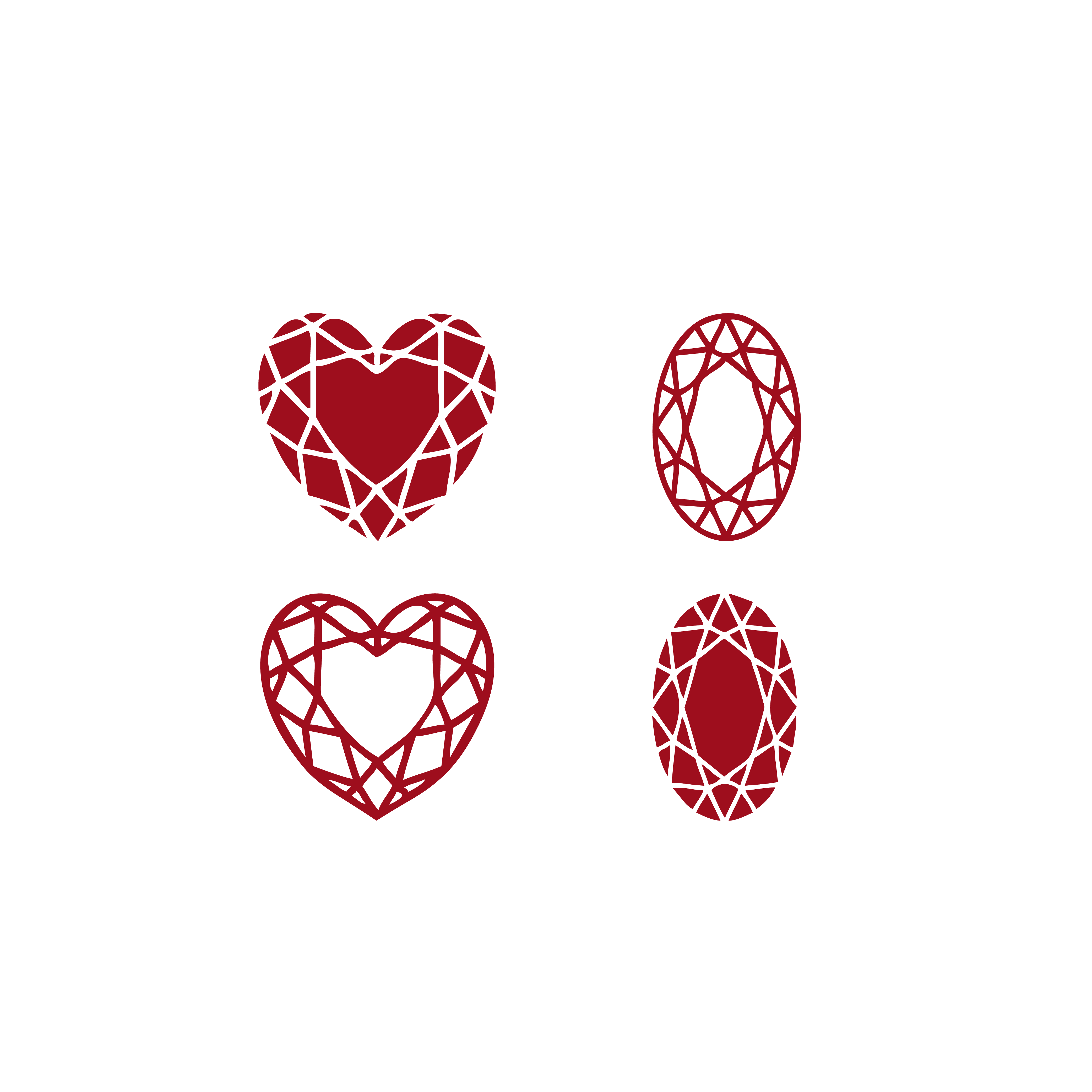 Heart Mandalas vector design, free SVG download