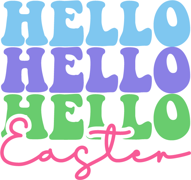 Helllo Easter SVG cut file preview