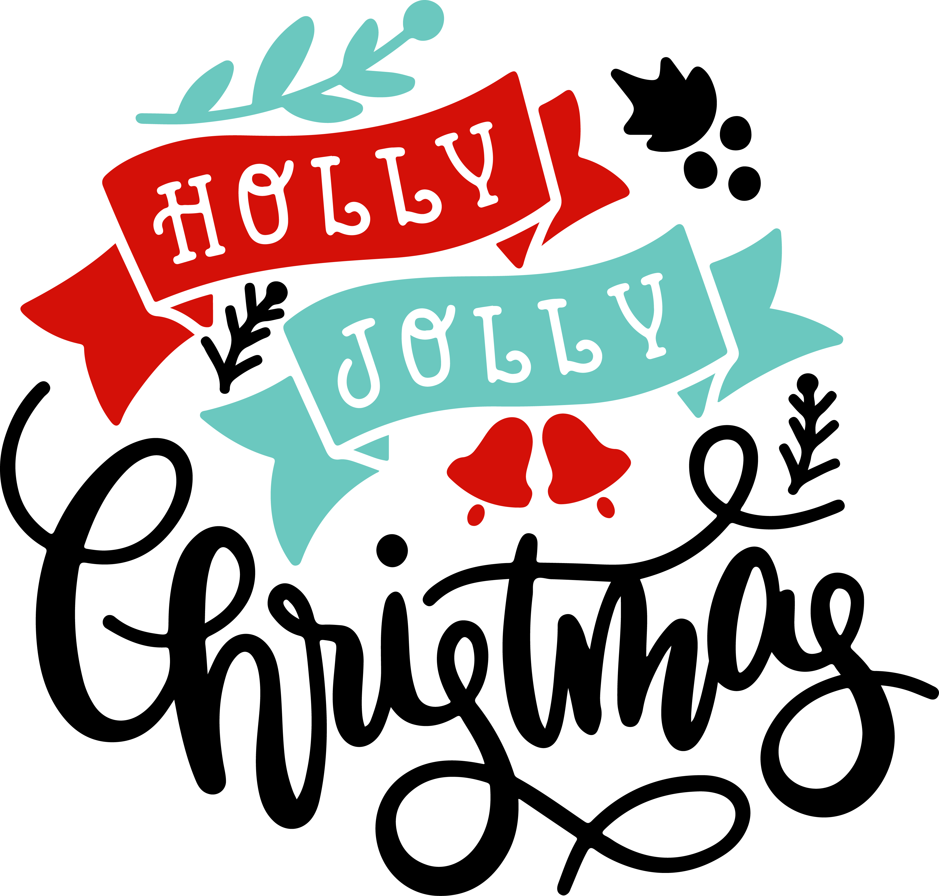 Free Holly Jolly Christmas SVG for Cricut