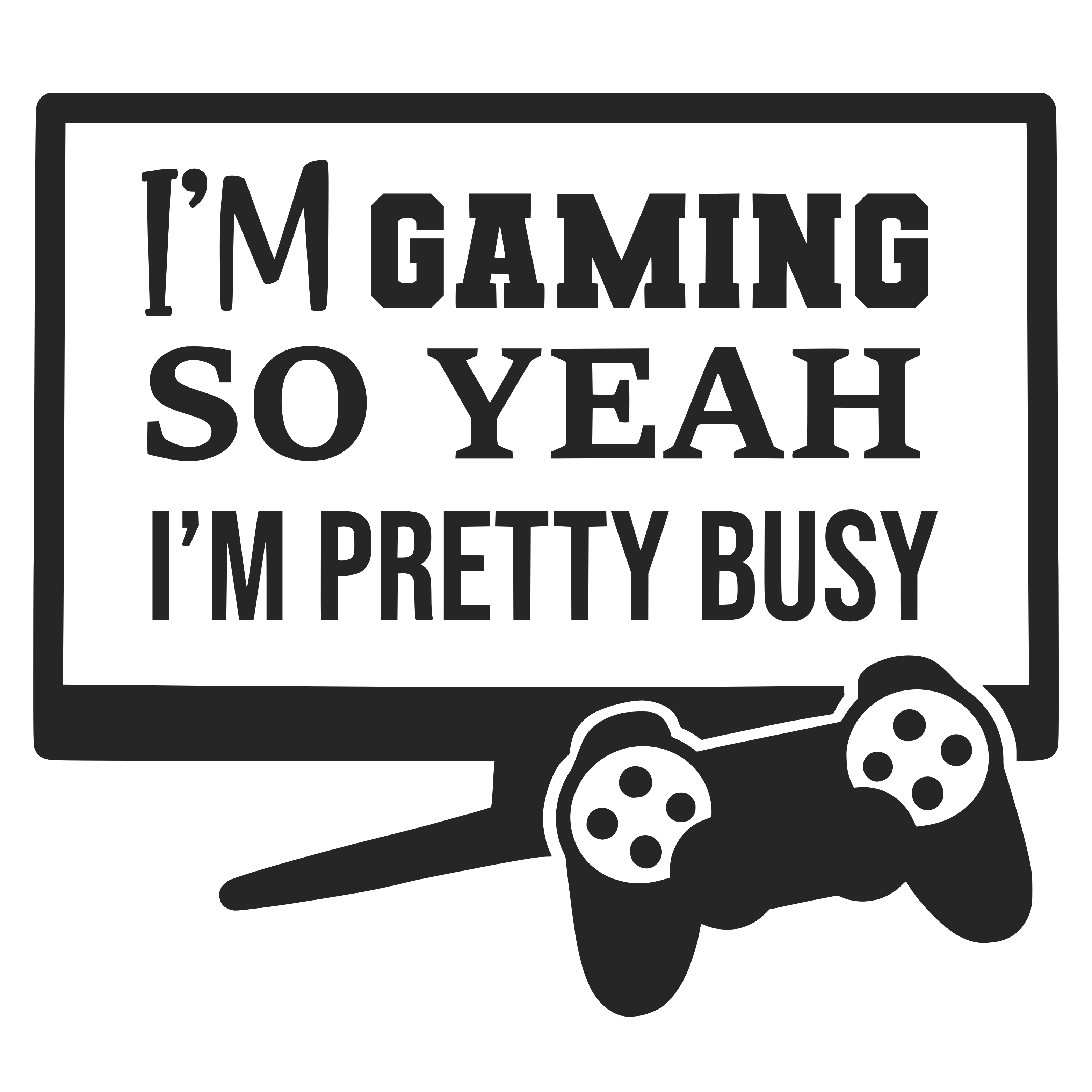 I'm Gaming So Yeah I'm Pretty Busy SVG cut file preview