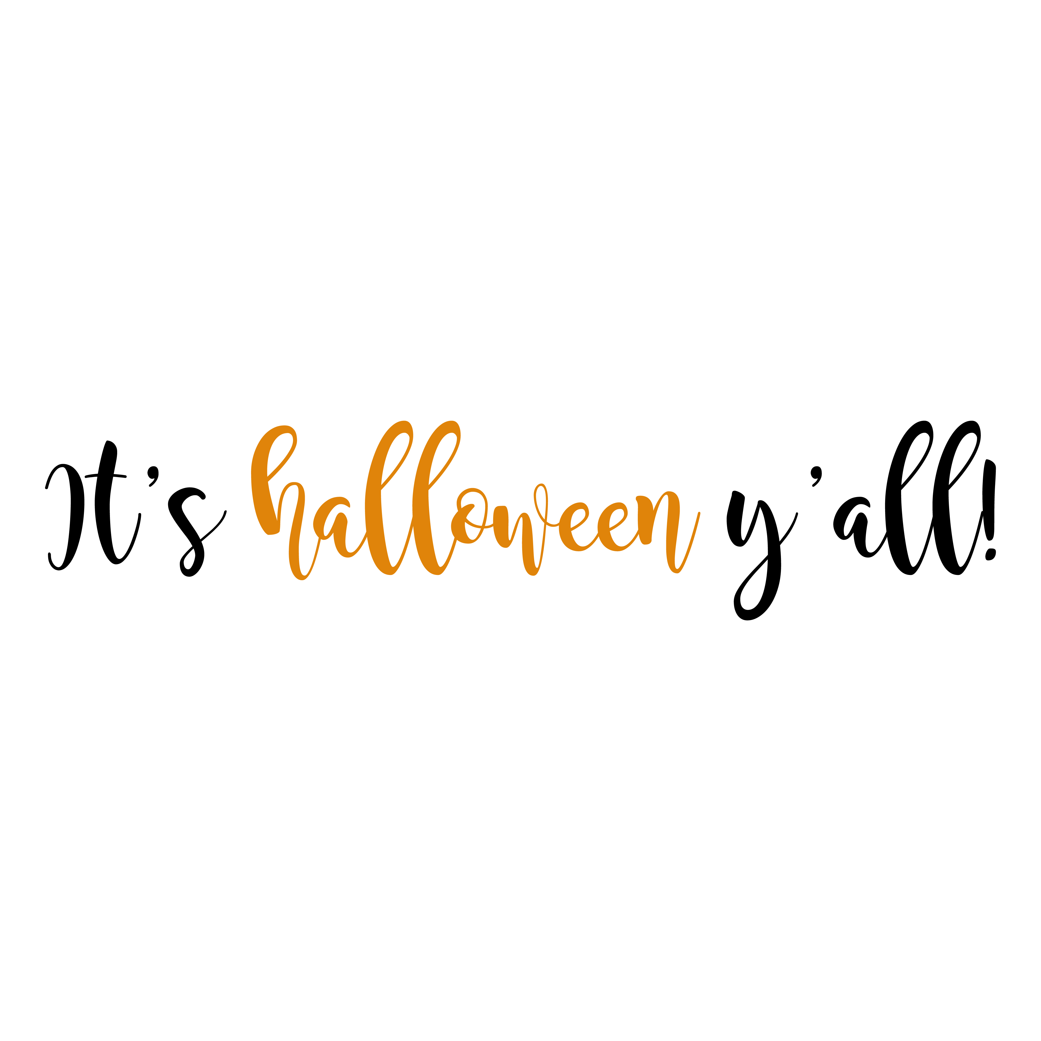 It's Halloween Y All SVG cut file preview