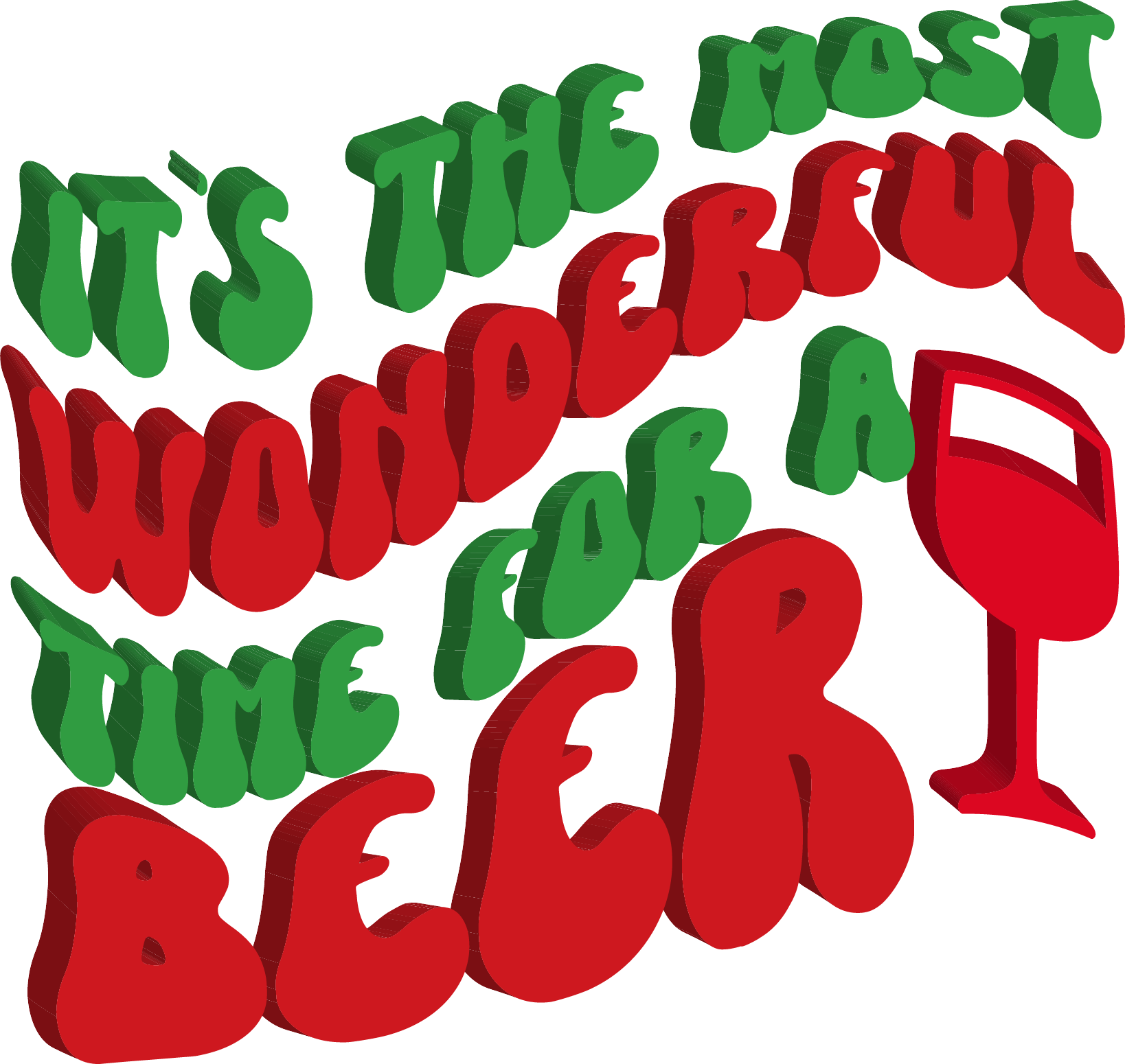 It's the Most Wonderful Time for a Beer SVG cut file preview