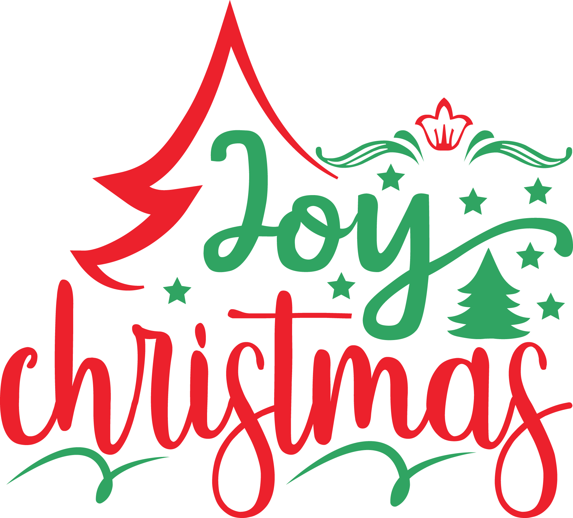 Joy Christmas SVG file for Cricut and Silhouette