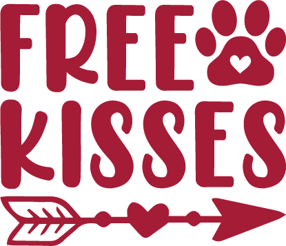 Kisses vector design, free SVG download