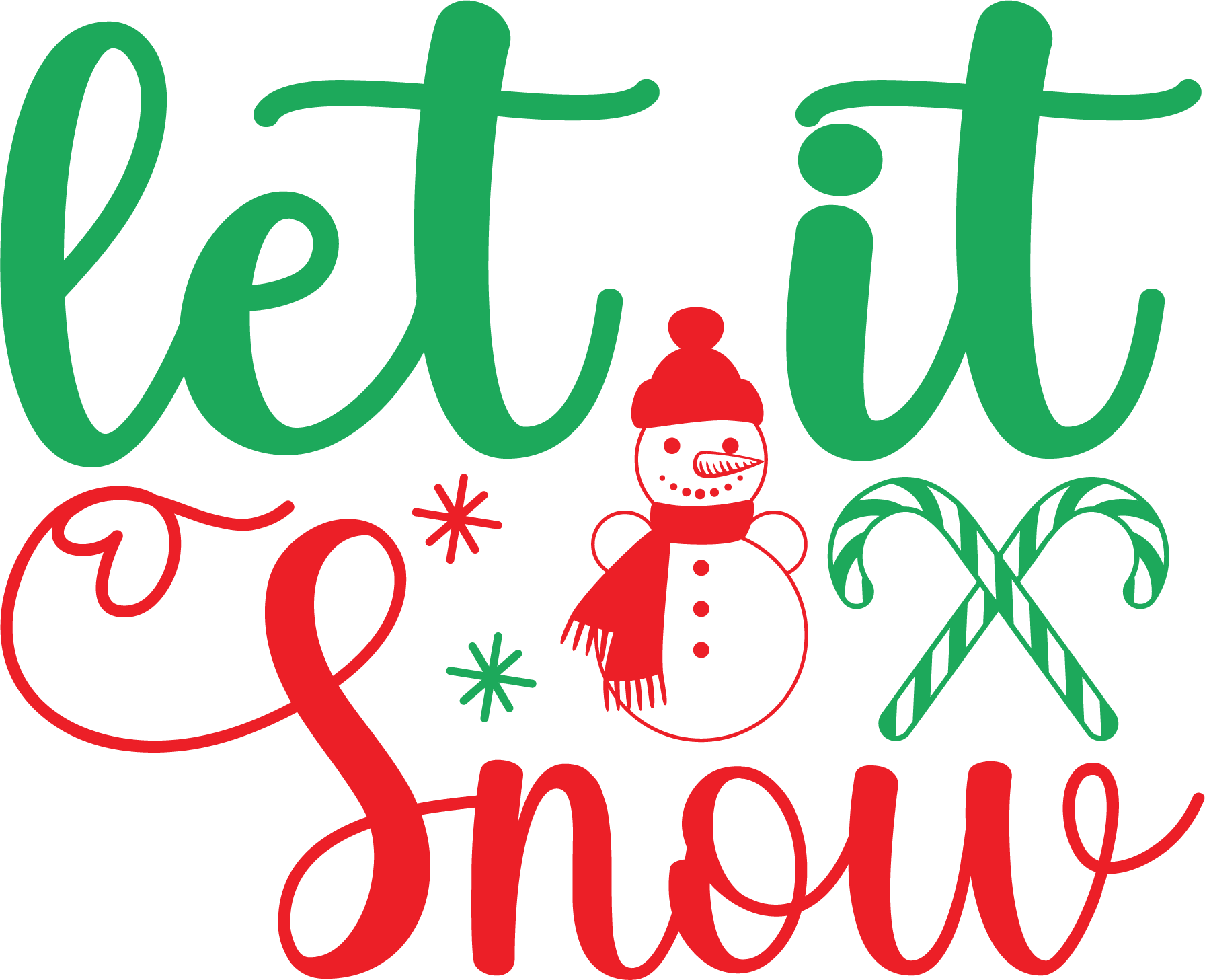 Let It Snow vector design, free SVG download