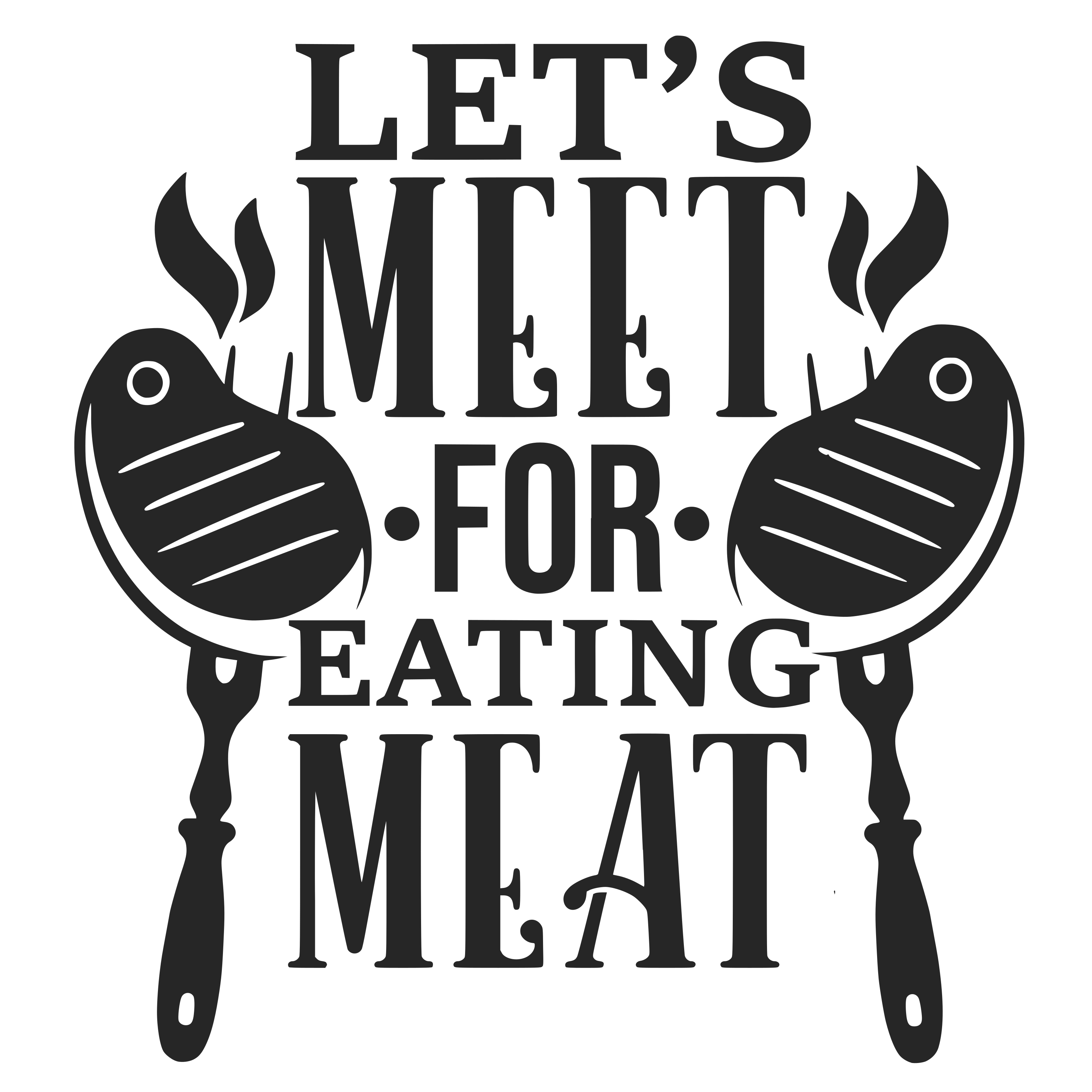 Let's Meet for Eating Meat SVG file for Cricut and Silhouette