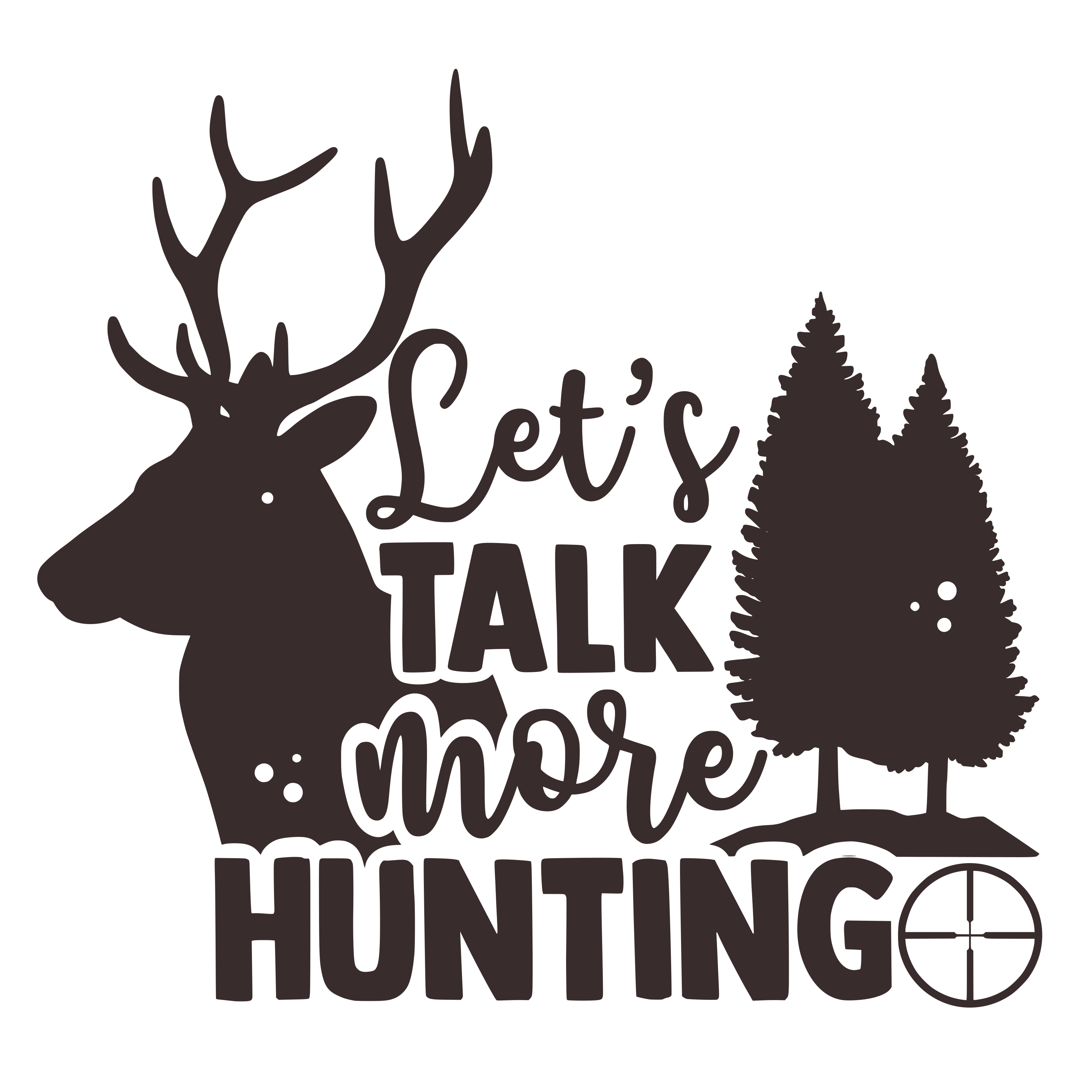 Let's Talk More Hunting vector design, free SVG download
