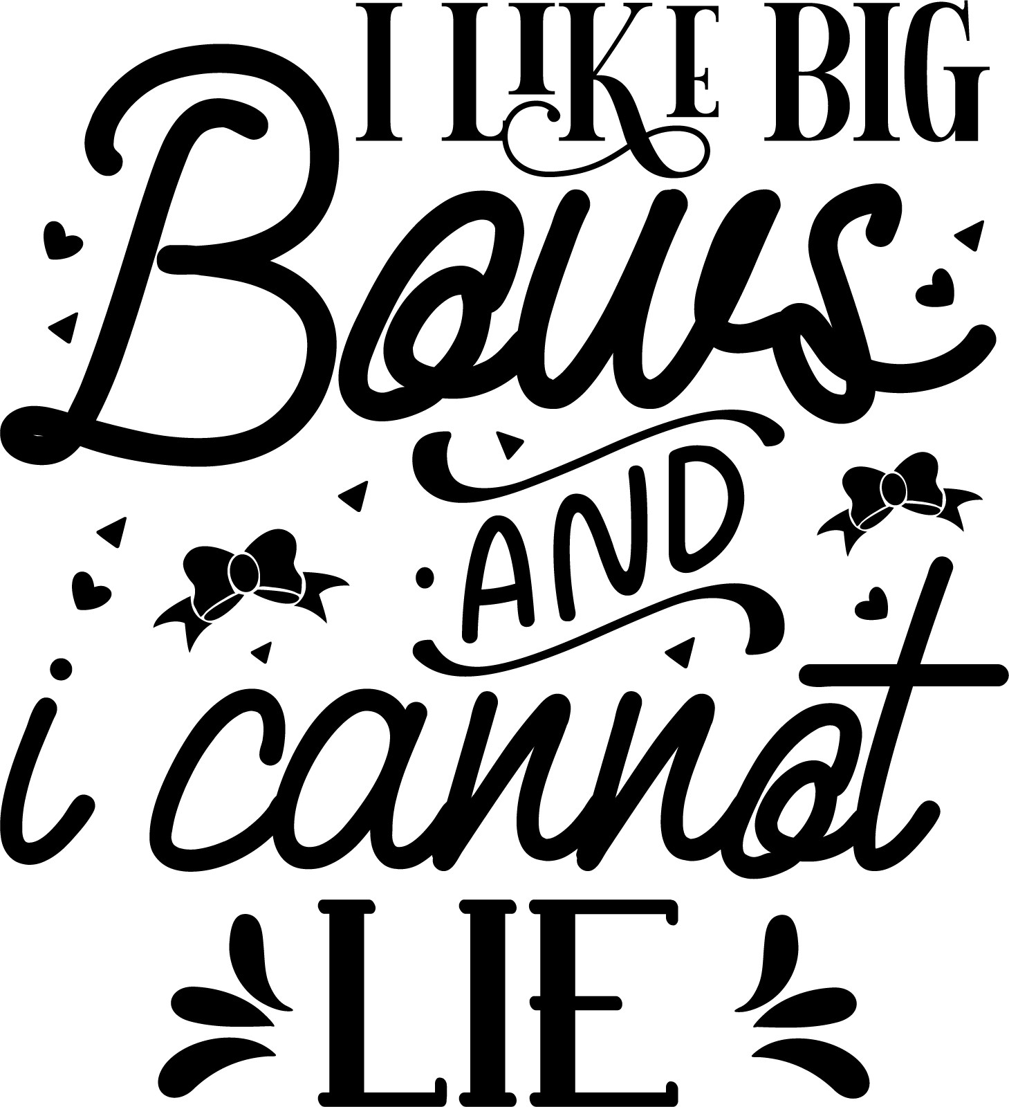Lie SVG cut file preview