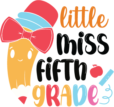 Litle Miss Grade Fifth SVG cut file preview