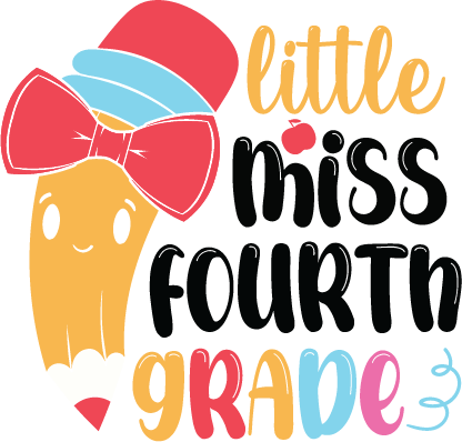 Litle Miss Grade Fourth SVG cut file preview