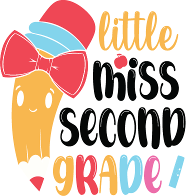 Litle Miss Grade Second SVG cut file preview