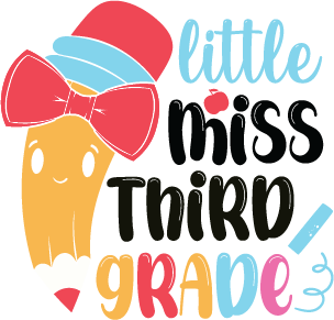Litle Miss Grade Third SVG cut file preview