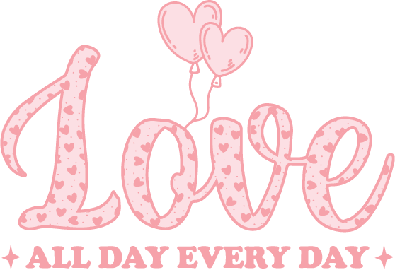 Free Love All Day SVG for Cricut