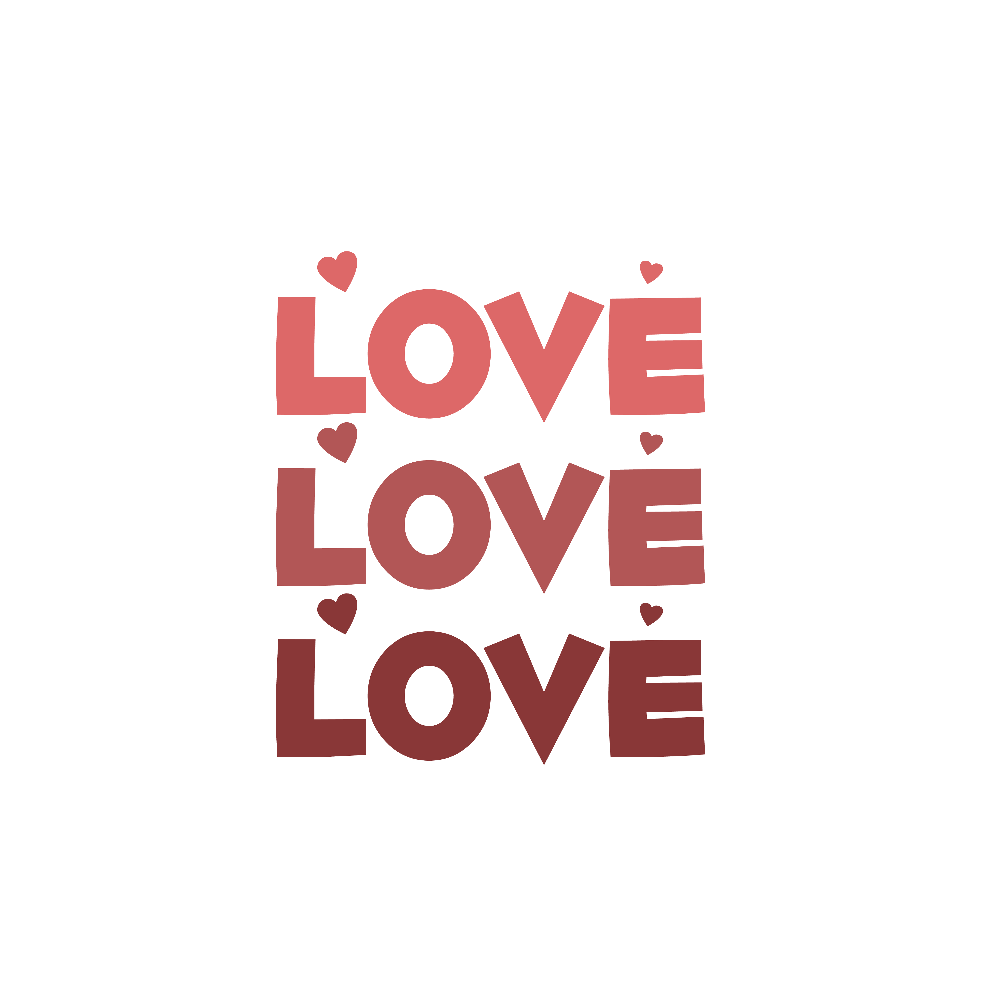 Love Love Love vector design, free SVG download