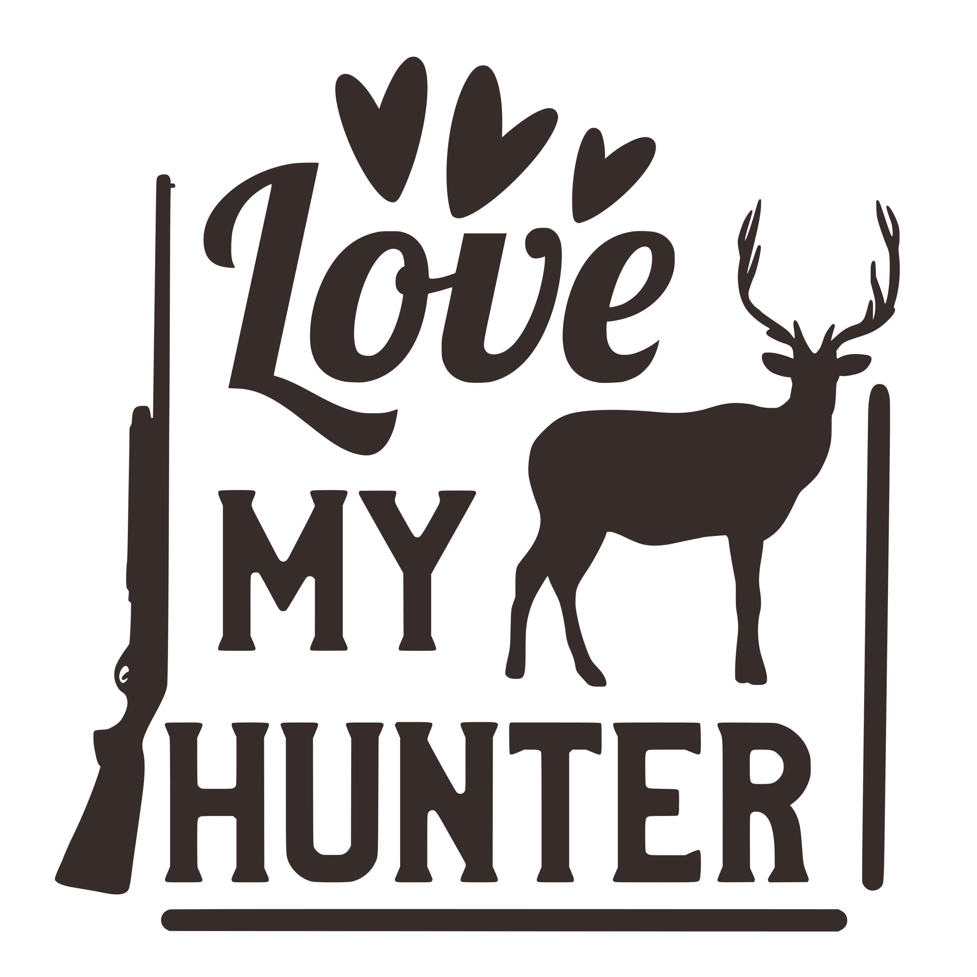 Love My Hunter SVG cut file preview