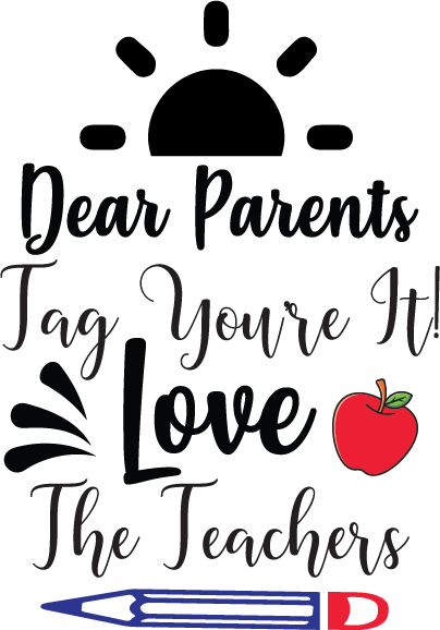 Love The Teacher SVG file for Cricut and Silhouette