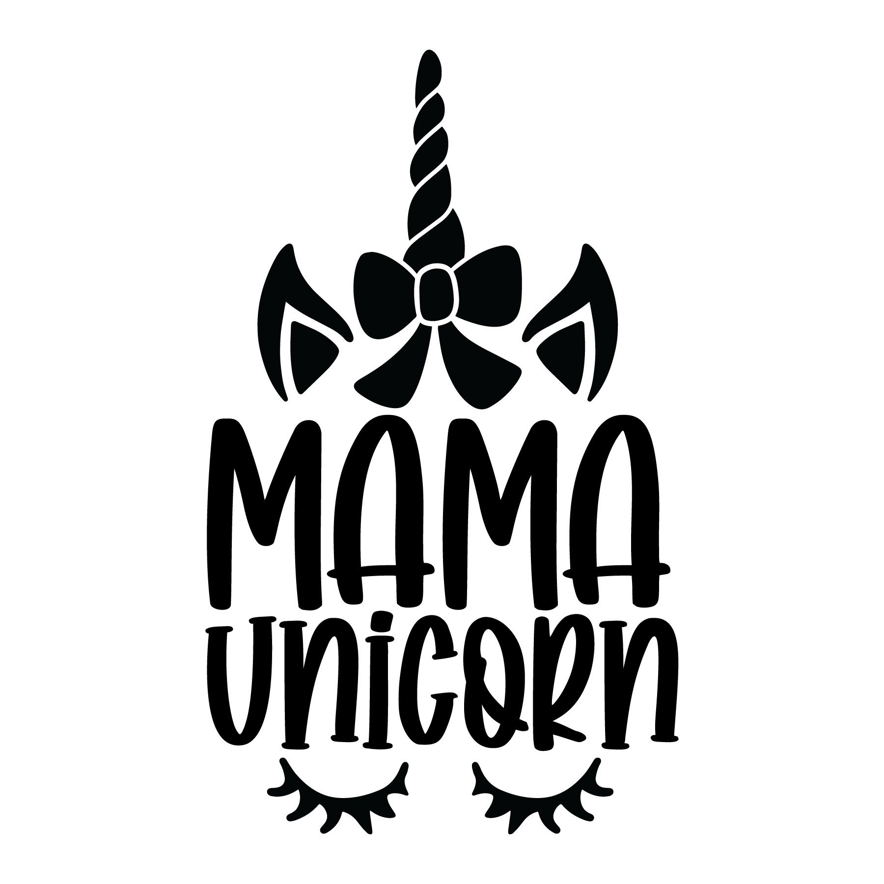 Free mama unicorn SVG for Cricut